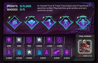 Double Take's reward tracker featuring various unlocks and four potential badges.