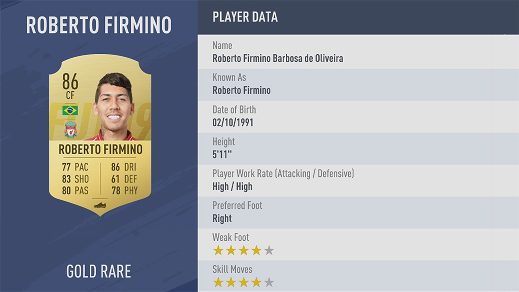 FIFA19 tile large 65 Firmino lg