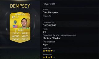 Clint Dempsey Featured on North American Cover of FIFA 15 by EA