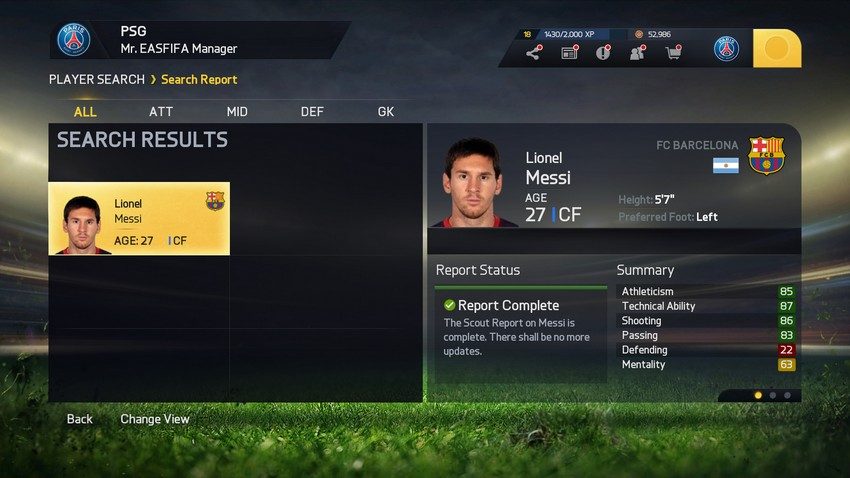 career mode fifa 15