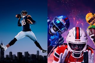 Composite image showing the cover art for Madden NFL 27 Standard Edition and College Football 27 Standard Edition.