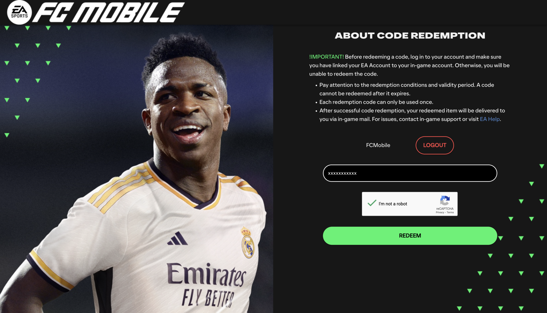 Ea sports fc mobile redeem code faq ea sports official site