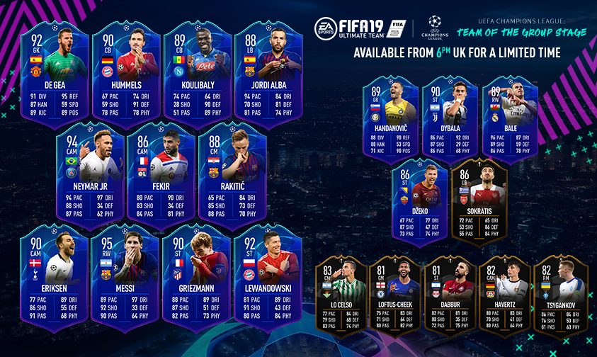 Itens da UEFA Champions League no FIFA 19 Ultimate Team