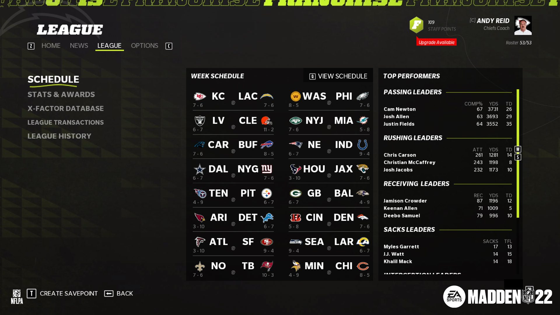 Gridiron Notes Madden Nfl 22 Franchise