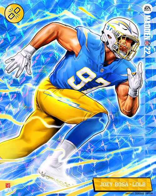 Ball Los Angeles Chargers Player Joey Bosa Joeybosa Joey Bosa  Josephanthonybosa Joseph Anthony Bosa Wood Print by Wrenn Huber - Pixels