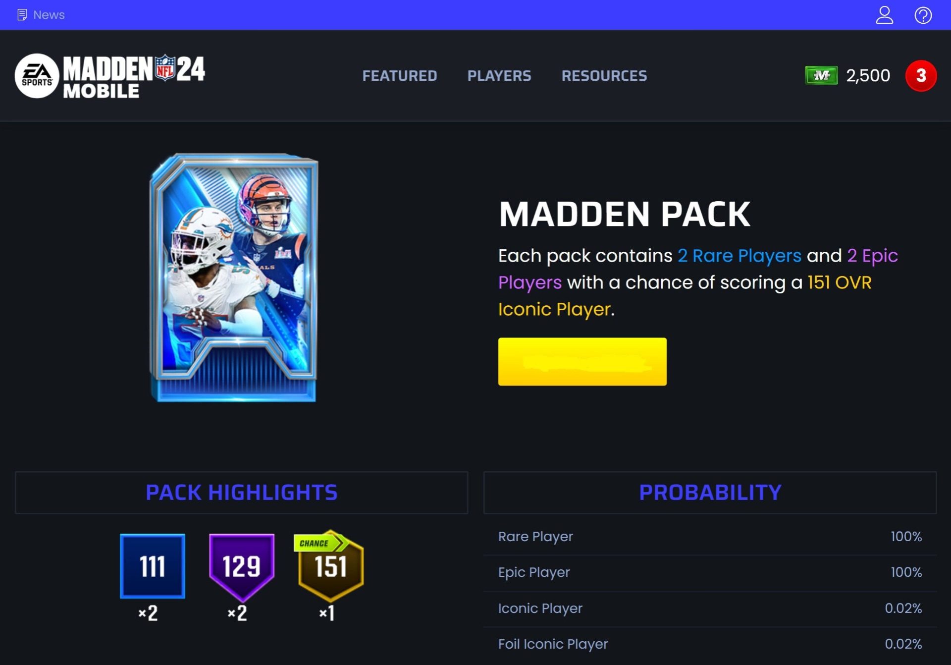 Madden NFL 24 Mobile Webstore