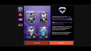 In game screenshot of Team Diamond featuring new Mythic Cards with 141 OVR