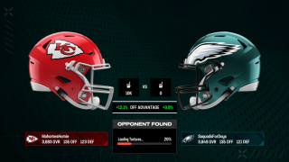 In game screenshot of Helmets for Kansas City Chiefs and Philedelphia Eaglesfor in game event