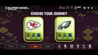 In game screenshot of Kansas City Chiefs and Philadelphia Eagles 