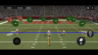 In game screenshot of gameplay from Kansas City Chiefs and the Philadelphia Eagles