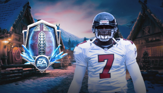 Image Michael Vick and stylized football with a EA SPORTS Logo