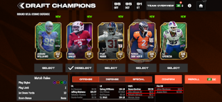 In Game screenshot of Draft Champions featuring 5 players