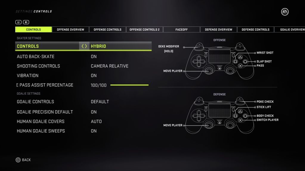 Nhl 21 controller settings for ps4