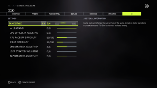 This picture shows the AI Settings listed below.