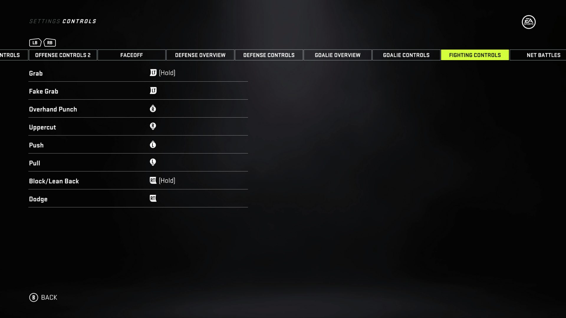 NHL 21 Controller Settings For Xbox One