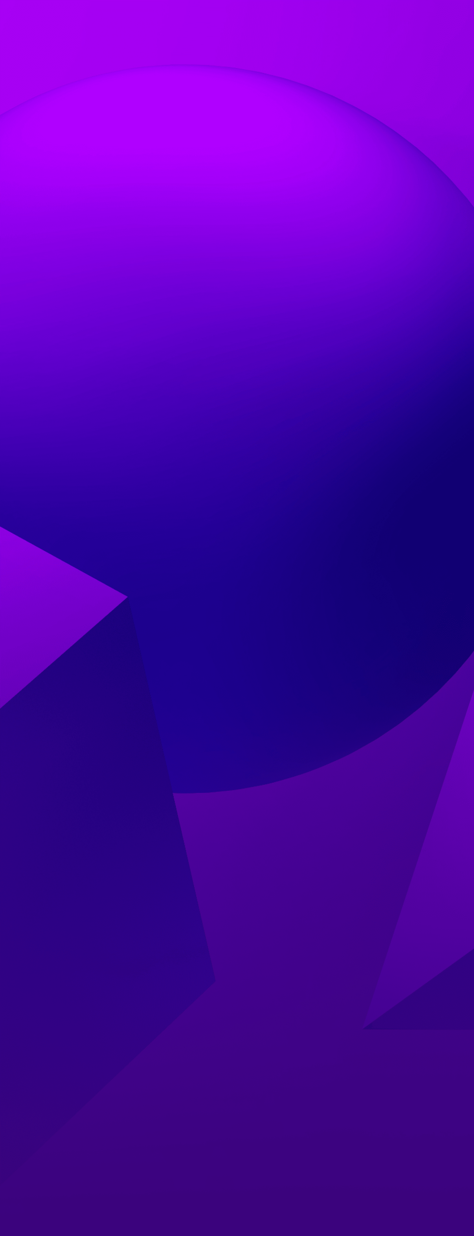 A textured purple background with 3 shapes - a sphere, a cone, and a cube. 