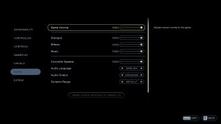 This image shows the Audio settings listed below.