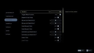 This image shows the Controls settings listed below.