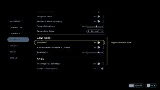 This image shows the Gameplay settings listed below. 