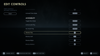 This image shows the Controls settings listed below.