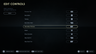 This image shows the Controls settings listed below.