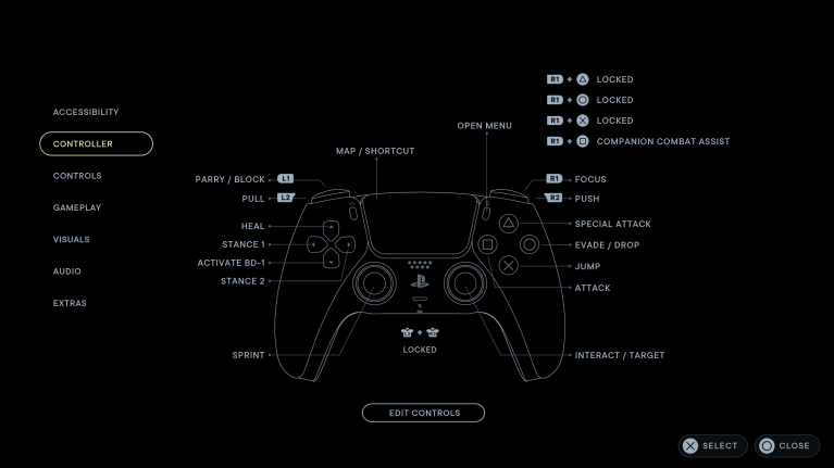 Star Wars Jedi: Survivor Controller Settings For PS5 - An Official EA Site