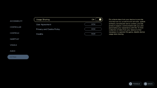 This image shows the Controls settings listed below.