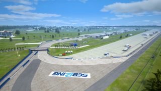 Image of Sebring International Raceway in Real Racing 3 on a bright day.