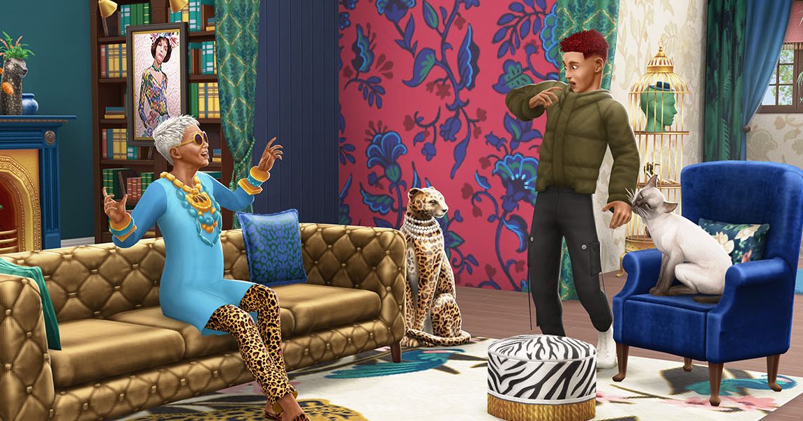 Maximalist Safari Update, Turning Furniture Into Kitchen Island Sims 4