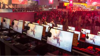 Spelstationer med Battlefield 1 på gamescom