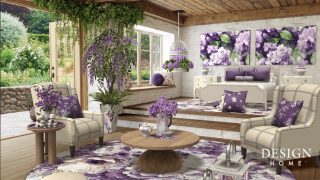 Rustic Cottage Decor Style with purple accents