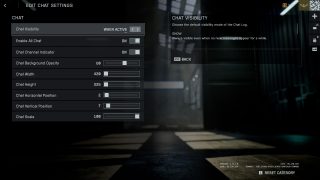 A settings screen from Battlefield 6, featuring various chat settings for multiplayer mode.