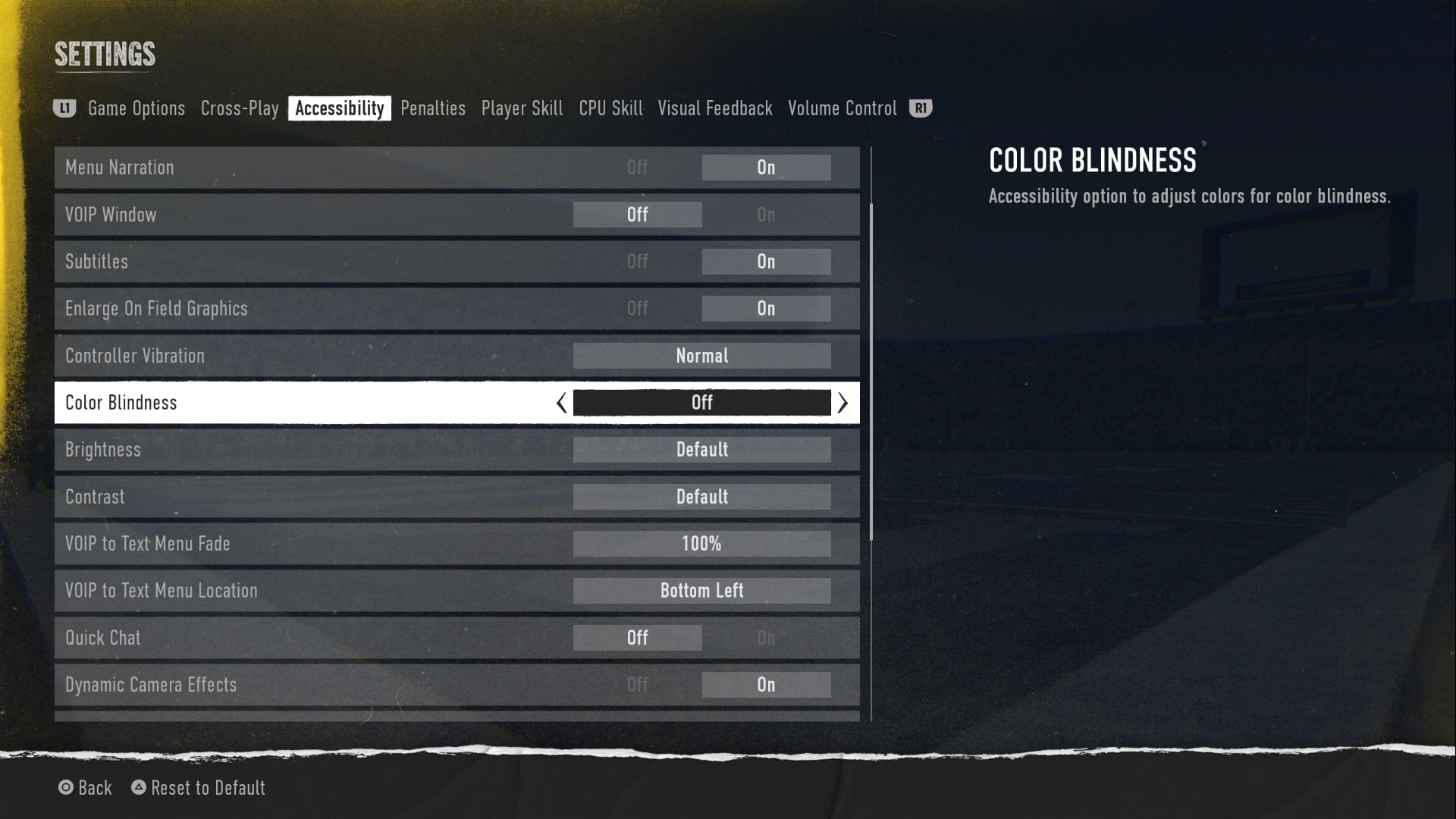 College Football 25 Accessibility Resources - An Official EA Site