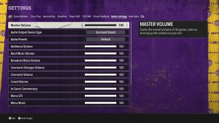 Master Volume Settings In Volume Control