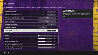 Coach Mode in Settings