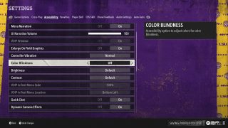 Color Blindness Settings in Accessibility