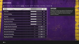 Penalty Settings