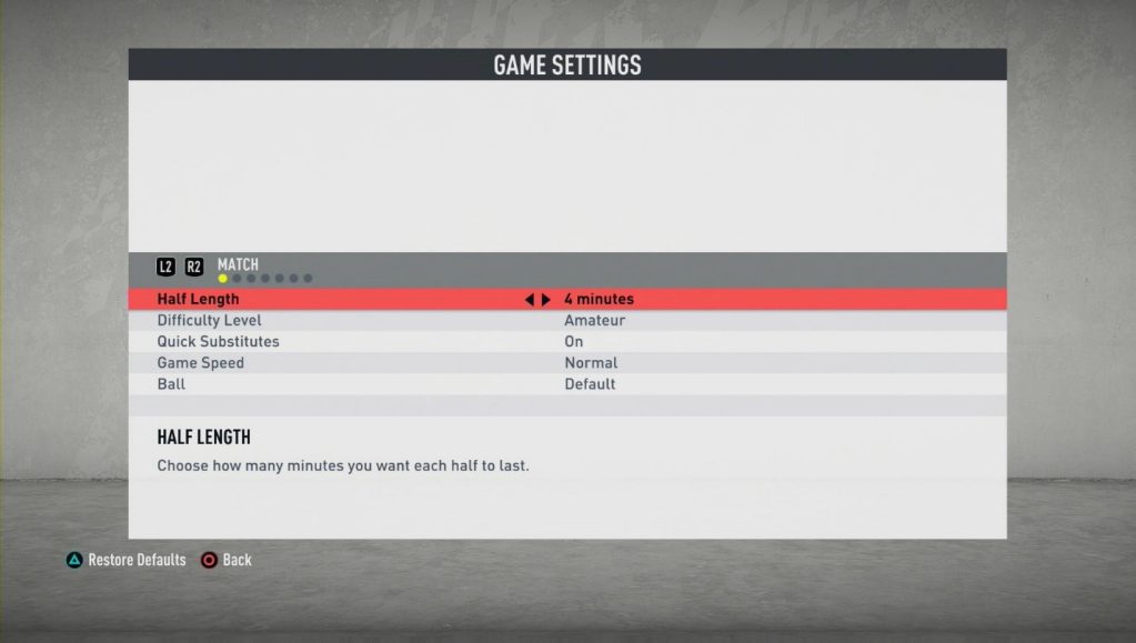 FIFA 20 Game Settings For PS4 - An Official EA Site