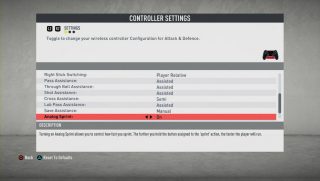 FIFA Controller Settings For An EA Site