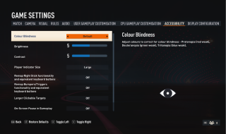 FIFA 23 Accessibility Game Settings