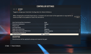 FIFA 23 Accessibility Controller Settings