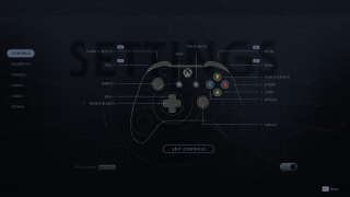 This picture shows the controls for the game on a Xbox controller.