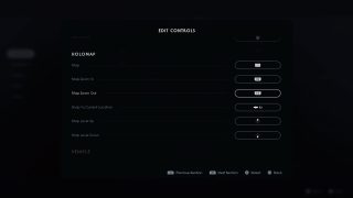 This is a picture of all the Holomap controls you can edit on your PS4 controller.