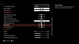 Coach Mode Settings in Game Options