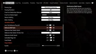 Coach Mode Settings in Game Options