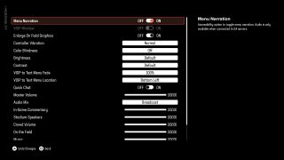 Menu Narration Settings in Accessibility