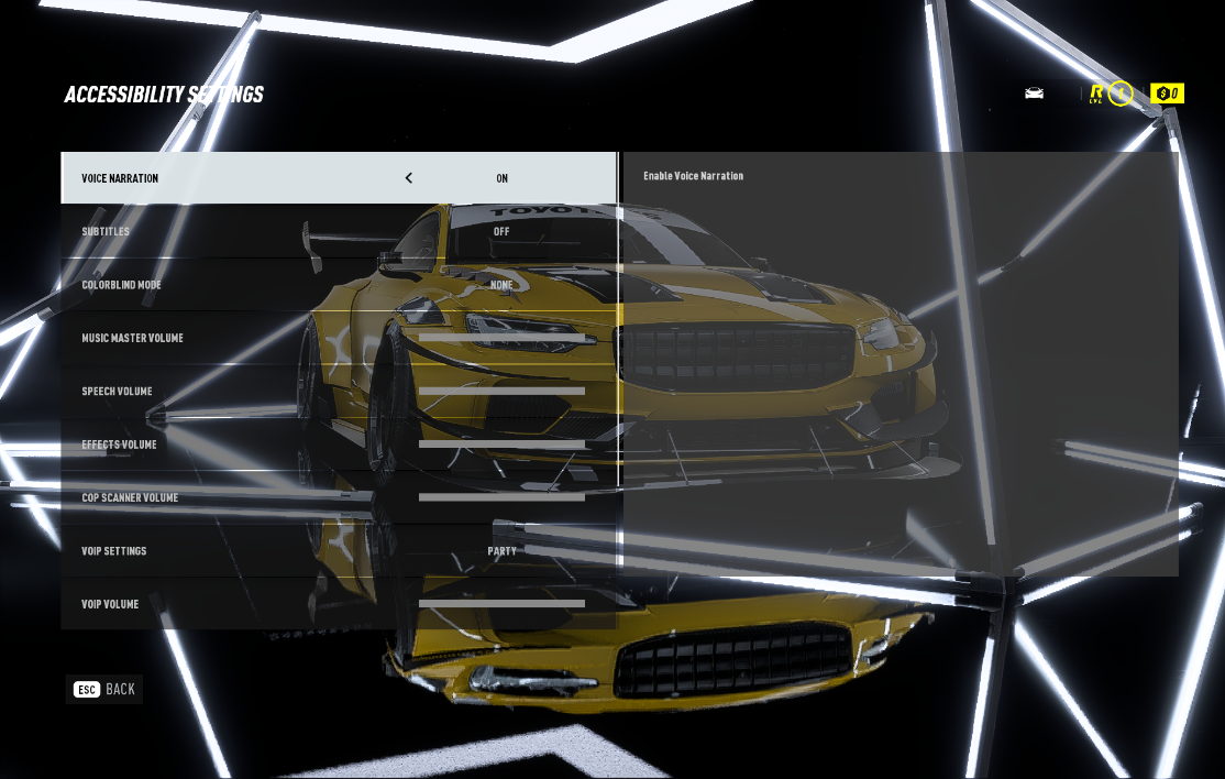 Need For Speed Heat Accessibility Settings For PC An Official EA Site
