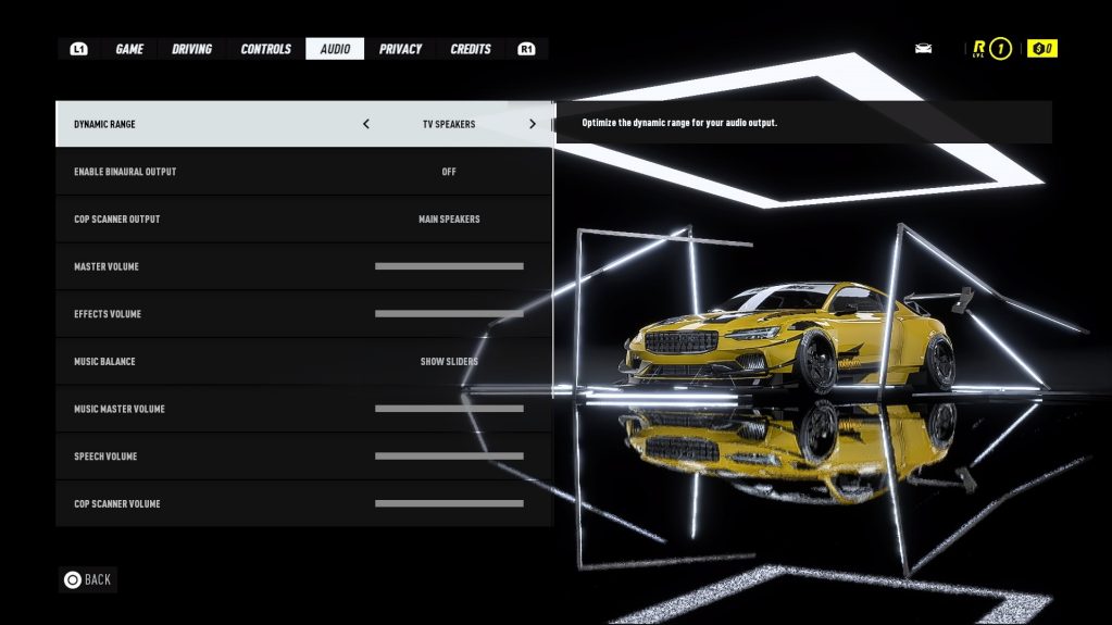 Need For Speed Heat Audio Settings For PS4 An Official EA Site