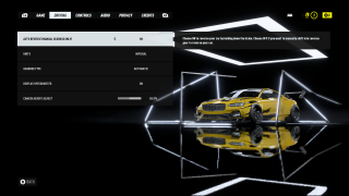This picture shows all of the Driving settings listed below.