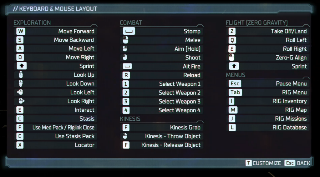 Dead Space Control Settings for PC An Official EA Site Dead Space Control Settings for PC An Official EA Site